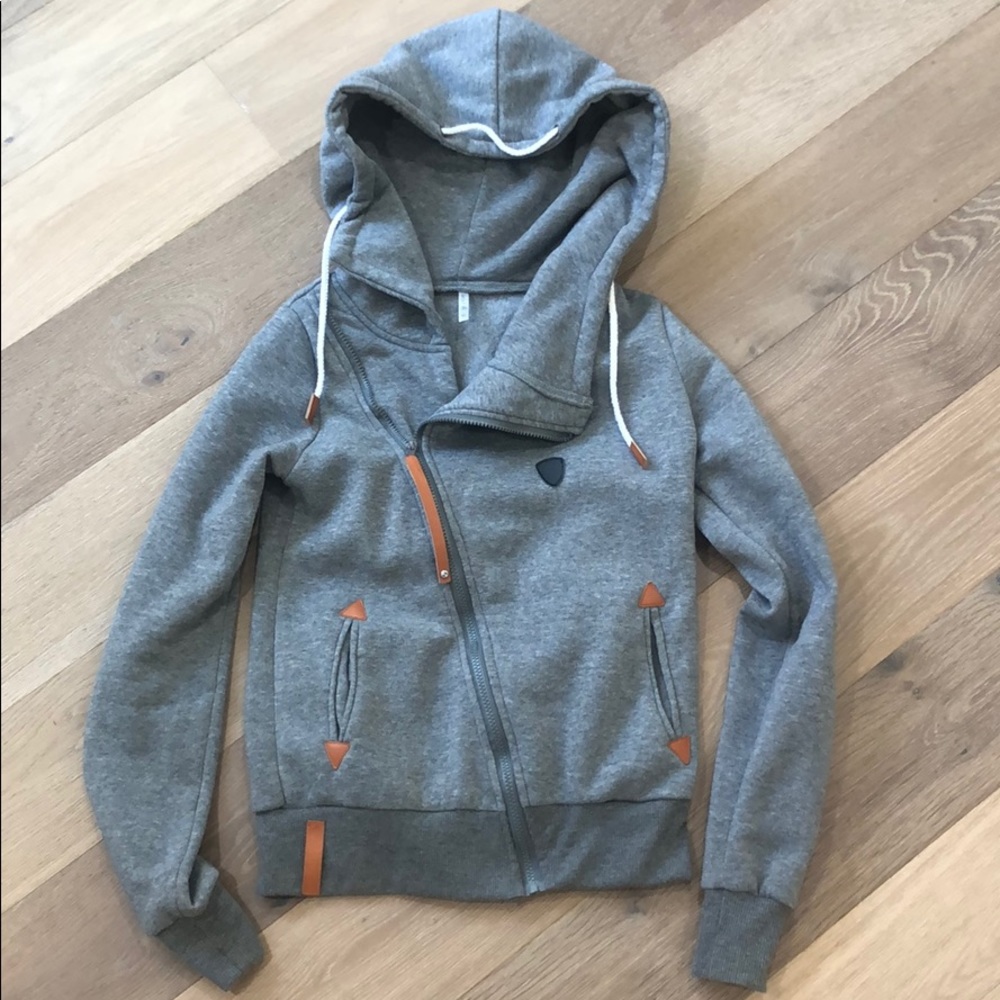 Grey zip up jacket